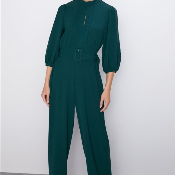 NWT Zara Belted Jumpsuit - Picture 3 of 5